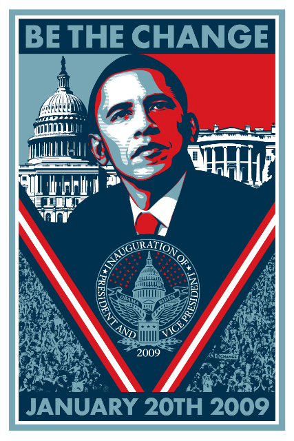 barack obama poster change. Fairey#39;s first Obama poster